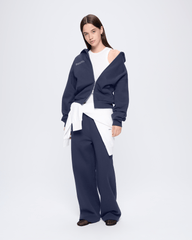 Womens 365 Heavyweight Straight Leg Track Pants—Navy