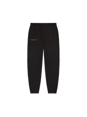 Mens Heavyweight Barrel-Leg Track Pants—black