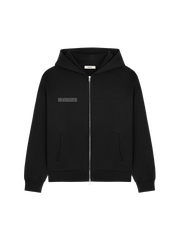 Womens 365 Heavyweight Two-Way Zip-Through Hoodie—Black