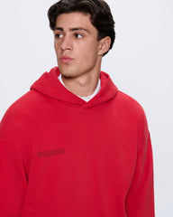 Mens 365 Midweight Hoodie—Goji red