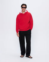 Mens 365 Midweight Hoodie—Goji red