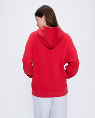Womens 365 Midweight Hoodie—Goji red
