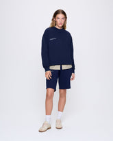 Womens 365 Midweight Long Shorts—navy