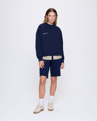 Womens 365 Midweight Long Shorts—navy