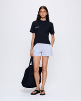 Womens 365 Midweight Shorts—grey marl