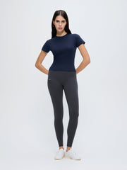 Womens Cotton-Stretch Slim T-Shirt—Midnight Navy