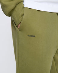 Womens Heavyweight Barrel-Leg Track Pants—highland green