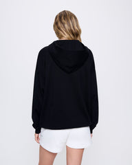 Womens DNA Knitted Hoodie—black