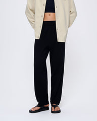 Womens DNA Knitted Straight Leg Track Pants—black