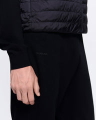 Mens DNA Knitted Track Pants—black