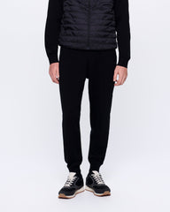 Mens DNA Knitted Track Pants—black