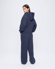 Womens 365 Heavyweight Straight Leg Track Pants—Navy