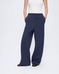 Womens 365 Heavyweight Straight Leg Track Pants—Navy