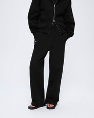 Womens 365 Heavyweight Straight Leg Track Pants—Black