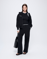 Womens 365 Heavyweight Straight Leg Track Pants—Black