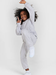 Kids' 365 Midweight Hoodie—grey marl