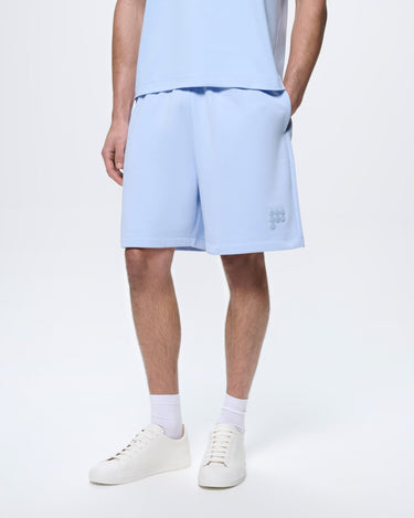 Mens Mid Length Shorts—Wildflower Blue