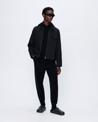 Mens Regenerative Merino Wool Hoodie—black