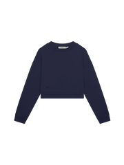 Womens Cropped Sweatshirt—Midnight Navy