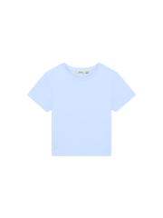 Womens Cropped T-Shirt—Wildflower Blue