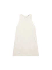 Womens Linen Dress—Bone White
