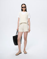 Womens Midweight Shorts—Bone White