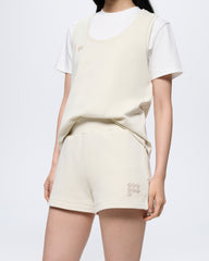 Womens Midweight Shorts—Bone White