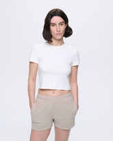 Womens Cropped T-Shirt—Off-White