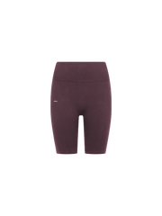 Womens Cotton-Stretch Cycle Shorts—Chestnut Maroon