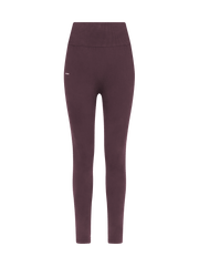 Womens Cotton-Stretch Leggings—Chestnut Maroon
