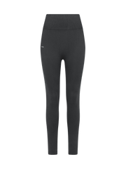 Womens Cotton-Stretch Leggings—Smoked Black