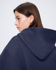 Womens 365 Heavyweight Two-Way Zip-Through Hoodie—Navy