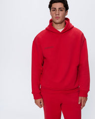 Mens 365 Heavyweight Hoodie—Goji Red