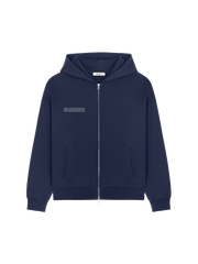Mens 365 Heavyweight Two-Way Zip-Through Hoodie—Navy