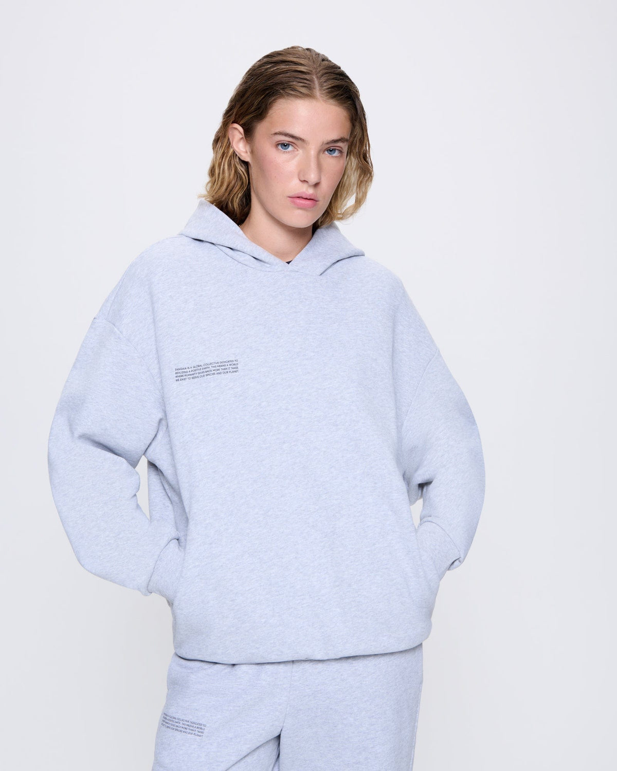 Womens 365 Midweight Hoodie—grey marl