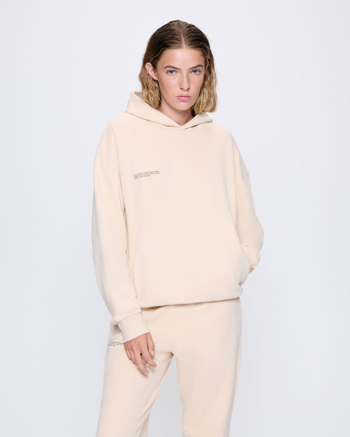 Womens 365 Midweight Hoodie—sand