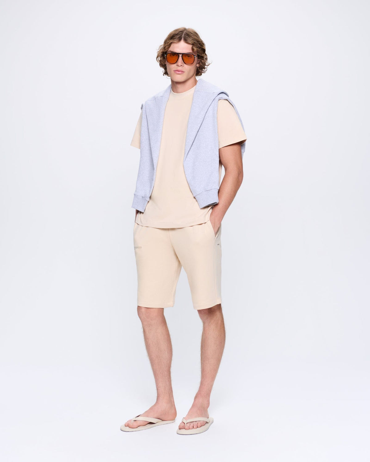 Mens 365 Midweight Long Shorts—sand