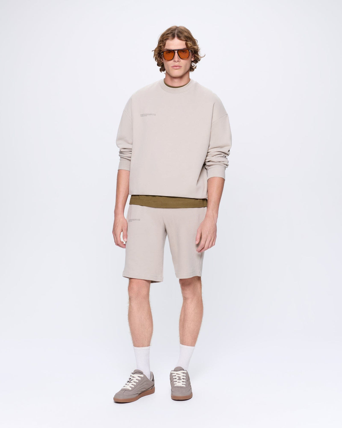 Mens 365 Midweight Long Shorts—stone