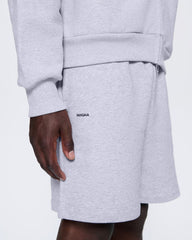Mens 365 Midweight Mid Length Shorts—grey marl