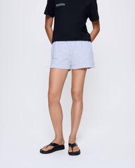 Womens 365 Midweight Shorts—grey marl