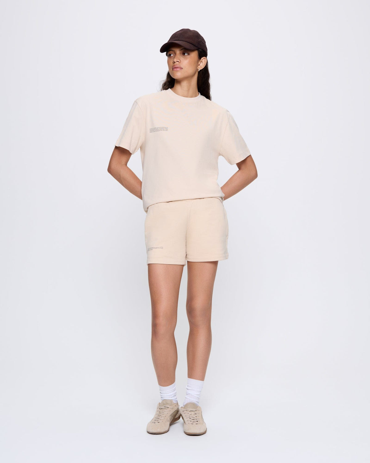 Womens 365 Midweight Shorts—sand