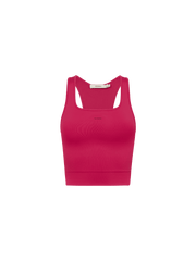 Womens 99% Bio-Based Compressive Ribbed Tank Top—Acai Pink
