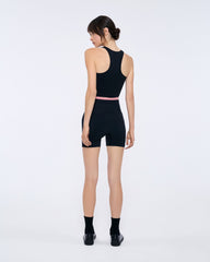 Womens 99% Bio-Based Compressive Shorts—Black