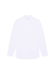 Womens Cotton Poplin Overshirt—Off-White