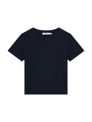 Womens Cotton-Stretch Slim T-Shirt—Midnight Navy