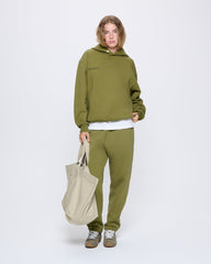 Womens Heavyweight Barrel-Leg Track Pants—highland green