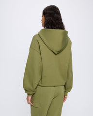 Womens Heavyweight Zipped Hoodie—highland green