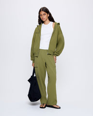 Womens Heavyweight Zipped Hoodie—highland green