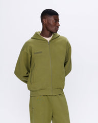 Mens Heavyweight Zipped Hoodie—highland green