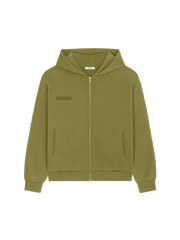 Womens Heavyweight Zipped Hoodie—highland green